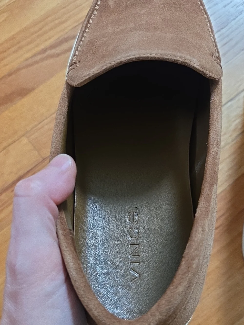 Sonoma II  Suede Coriander Brown Loafer by Vince Sz 10